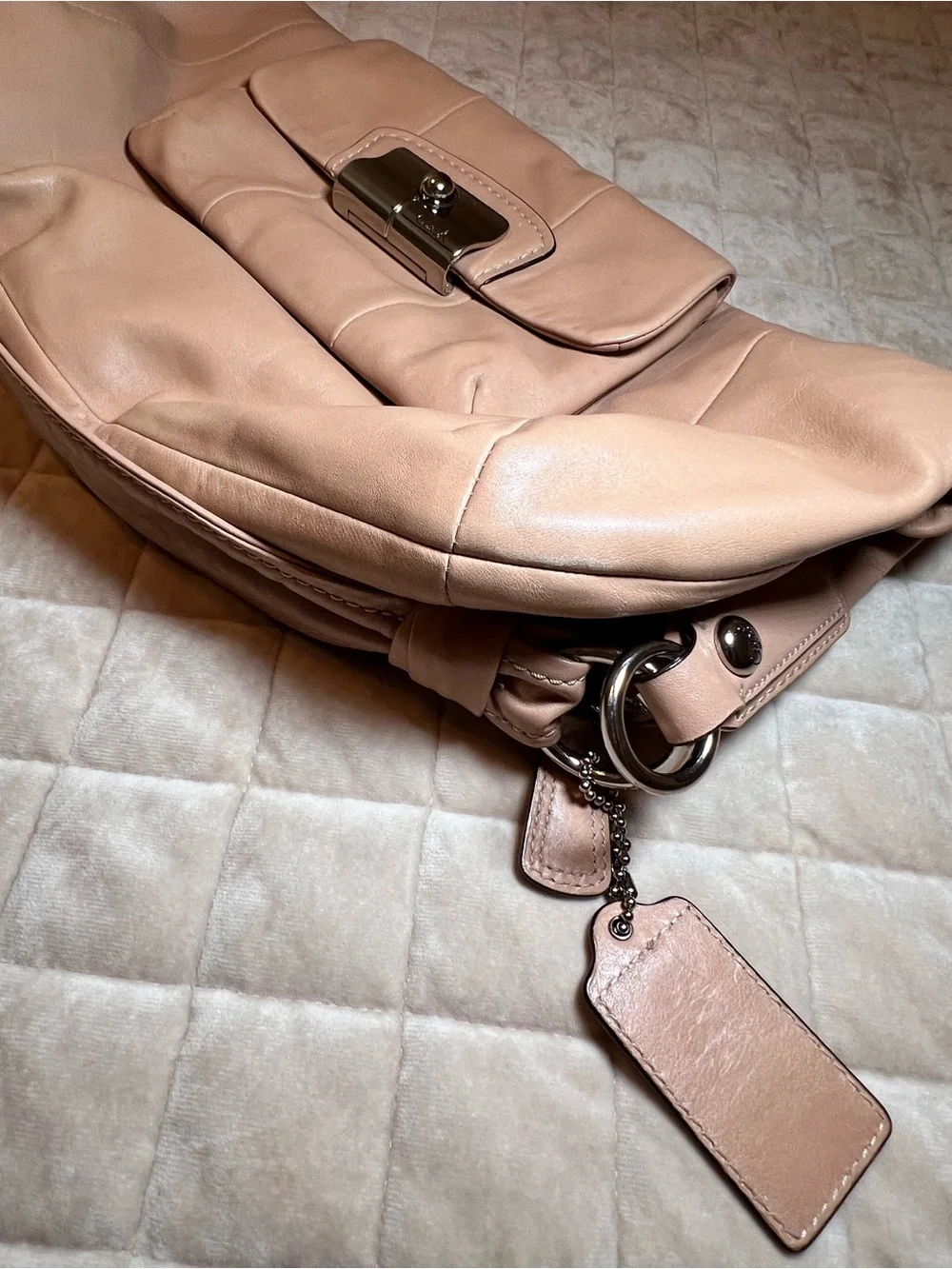 COACH Kristin Large Leather Slouch Hobo Convertible Crossbody Bag 14769